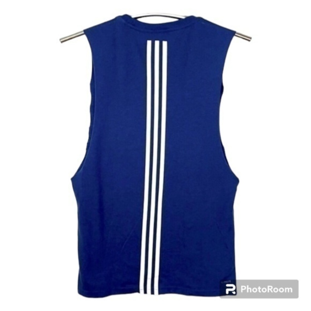 ADIDAS | Women’s Navy Blue & White ADIDAS “THREE STRIPE LIFE” Muscle Shirt (SP)
